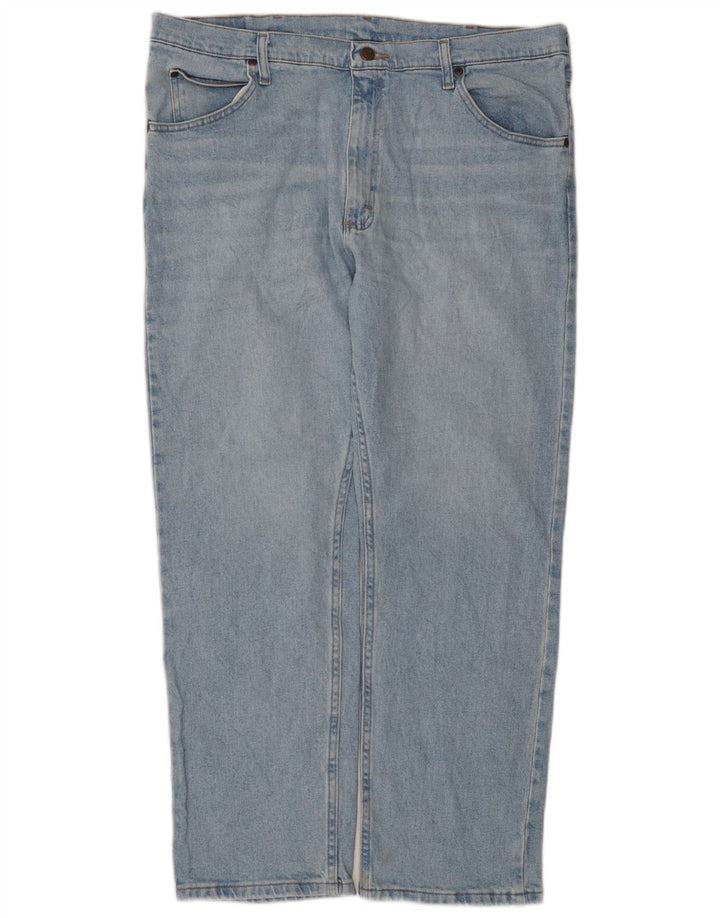 Wrangler Mens Straight Jeans W38 L30 Blue Cotton
