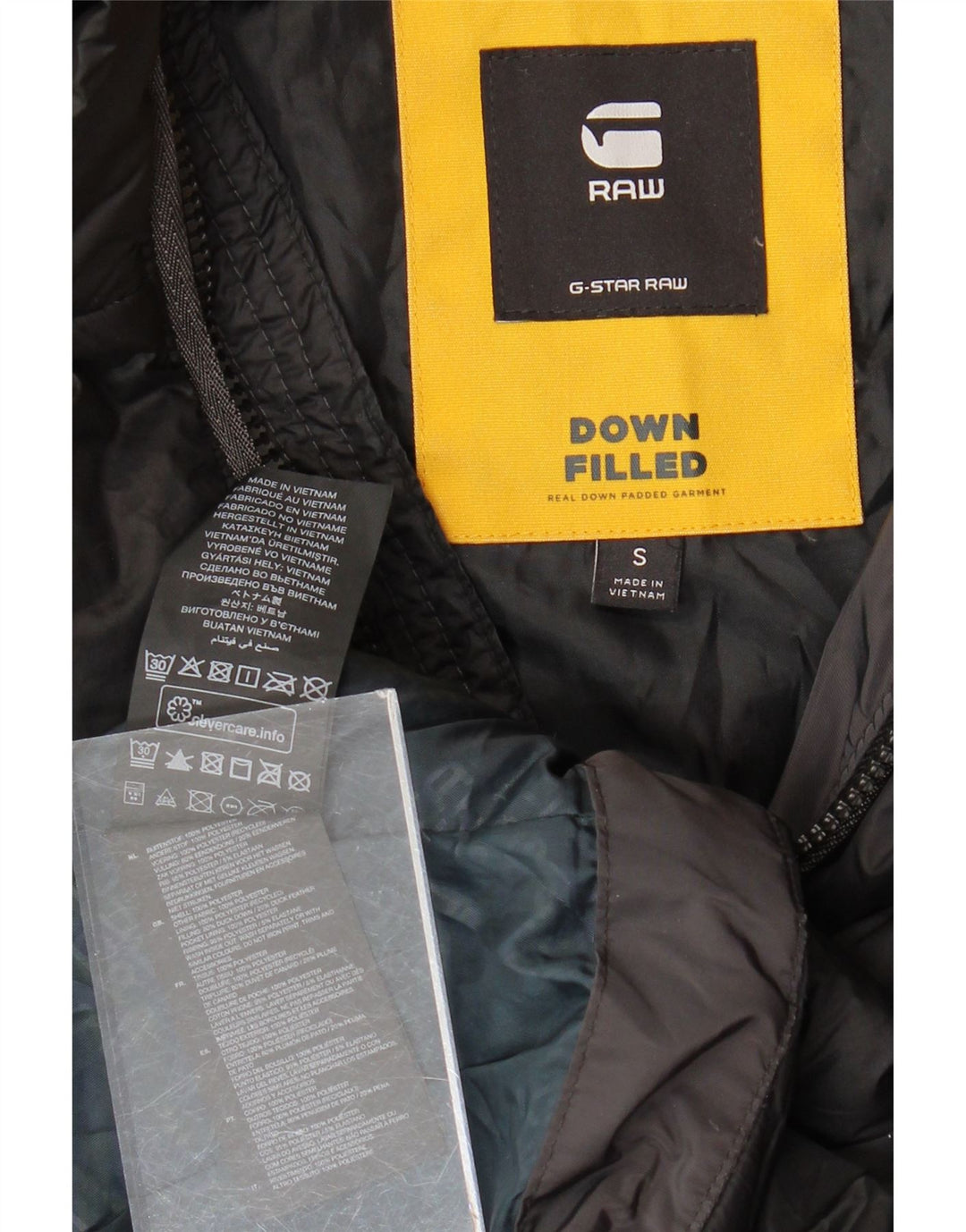 G-STAR Womens Padded Coat UK 10 Small Black Polyester