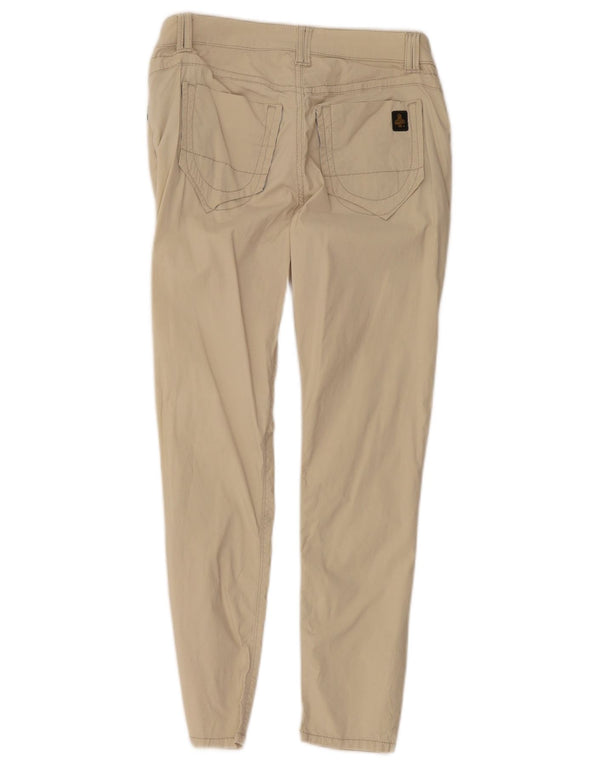 Refrigiwear Womens Sixty spa Skinny Casual Trousers W29 L26 Beige Cotton