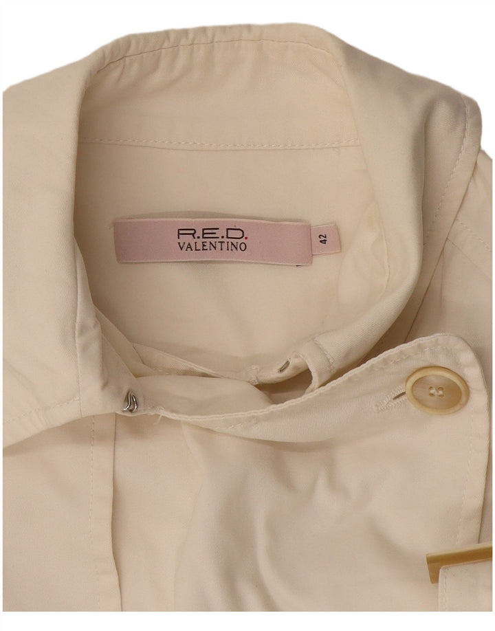 Red Valentino Womens Crop Military Jacket IT 42 Medium Off White