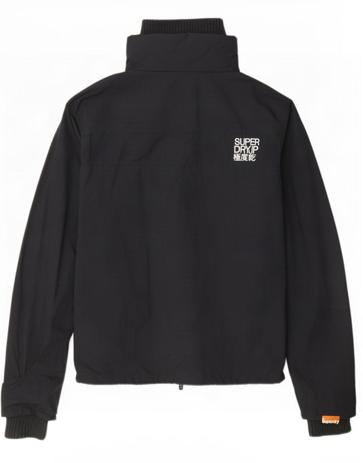 Superdry Womens Rain Jacket UK 14 Medium Black