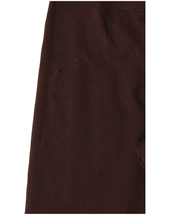 FILA Womens Tracksuit Top Jacket UK 16 Large Brown Cotton