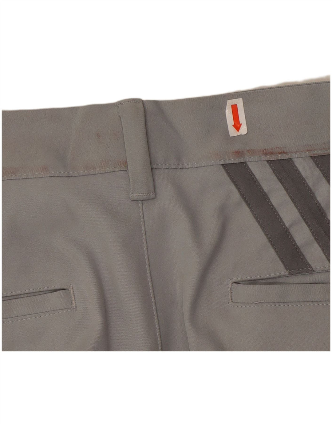 ADIDAS Mens Straight Chino Trousers W30 L30 Grey Polyester