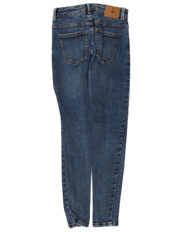 Zara Womens Skinny Jeans EU 34 2XS W24 L28 Blue Cotton