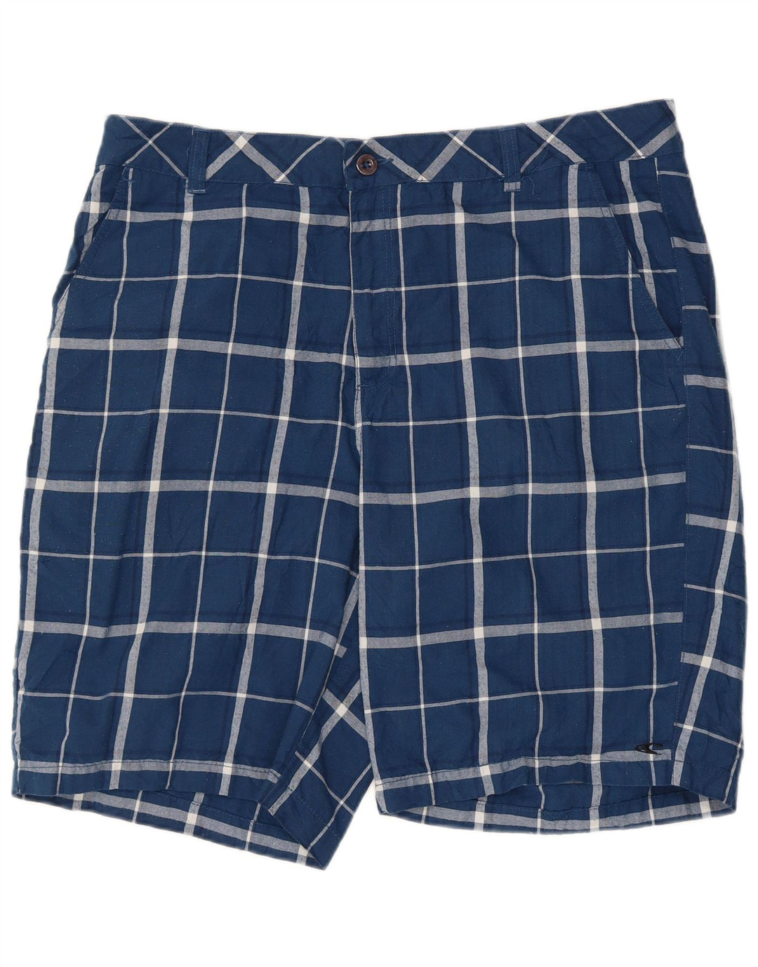 O'Neill Mens Chino Shorts W38 XL Blue Check Polyester