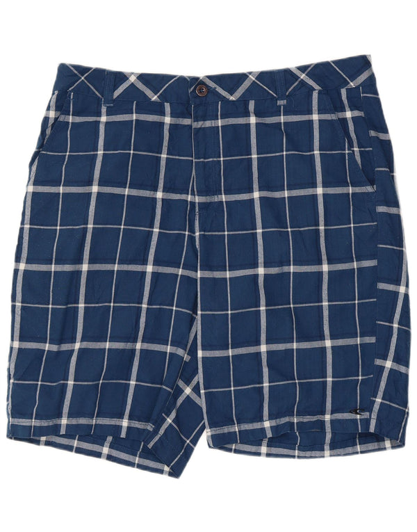 O'Neill Mens Chino Shorts W38 XL Blue Check Polyester