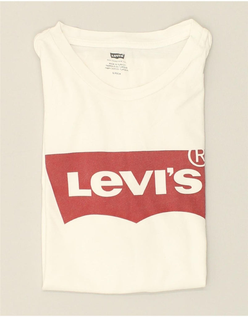 LEVI'S Mens Graphic T-Shirt Top Small White | Vintage Levi's | Thrift | Second-Hand Levi's | Used Clothing | Messina Hembry 