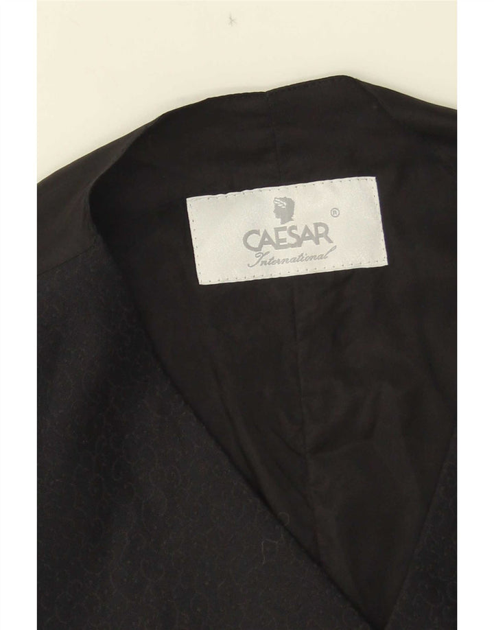 Caesar  Womens Waistcoat UK 8 Small Black Paisley