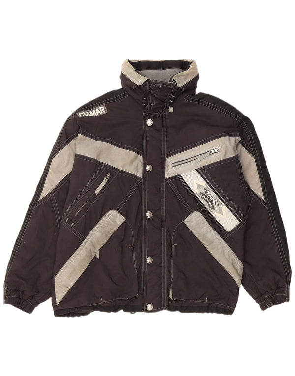 Colmar Mens Hooded Ski Jacket IT 50 Medium Black Colourblock