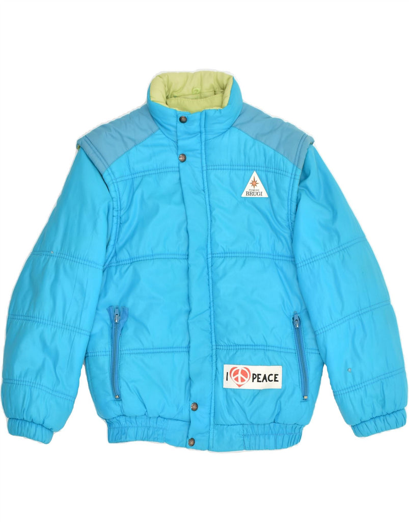 BRUGI Boys Padded Jacket 9-10 Years Blue | Vintage Brugi | Thrift | Second-Hand Brugi | Used Clothing | Messina Hembry 