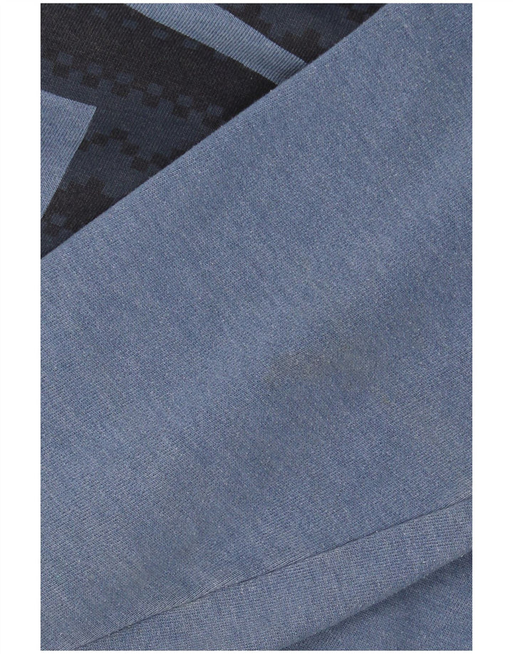 Helly Hansen Mens Graphic Hoodie Jumper Large Blue Cotton