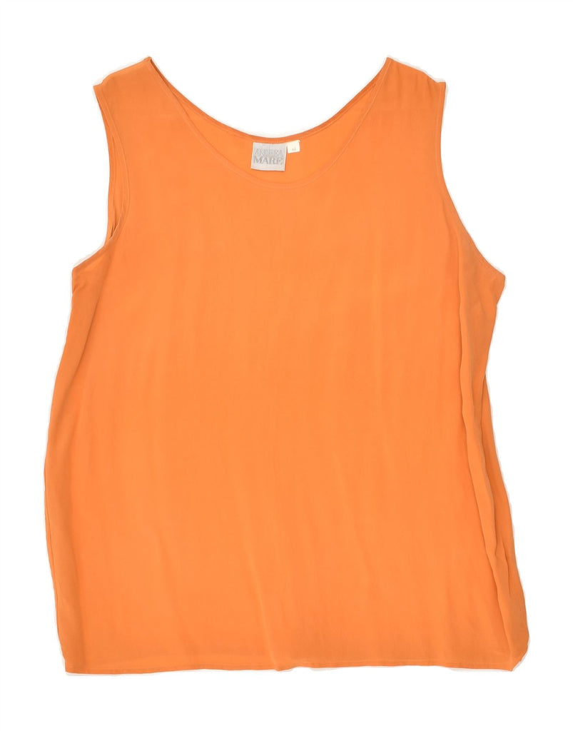 ANDREA MARE Womens Sleeveless Blouse Top IT 42 Medium Orange | Vintage Andrea Mare | Thrift | Second-Hand Andrea Mare | Used Clothing | Messina Hembry 