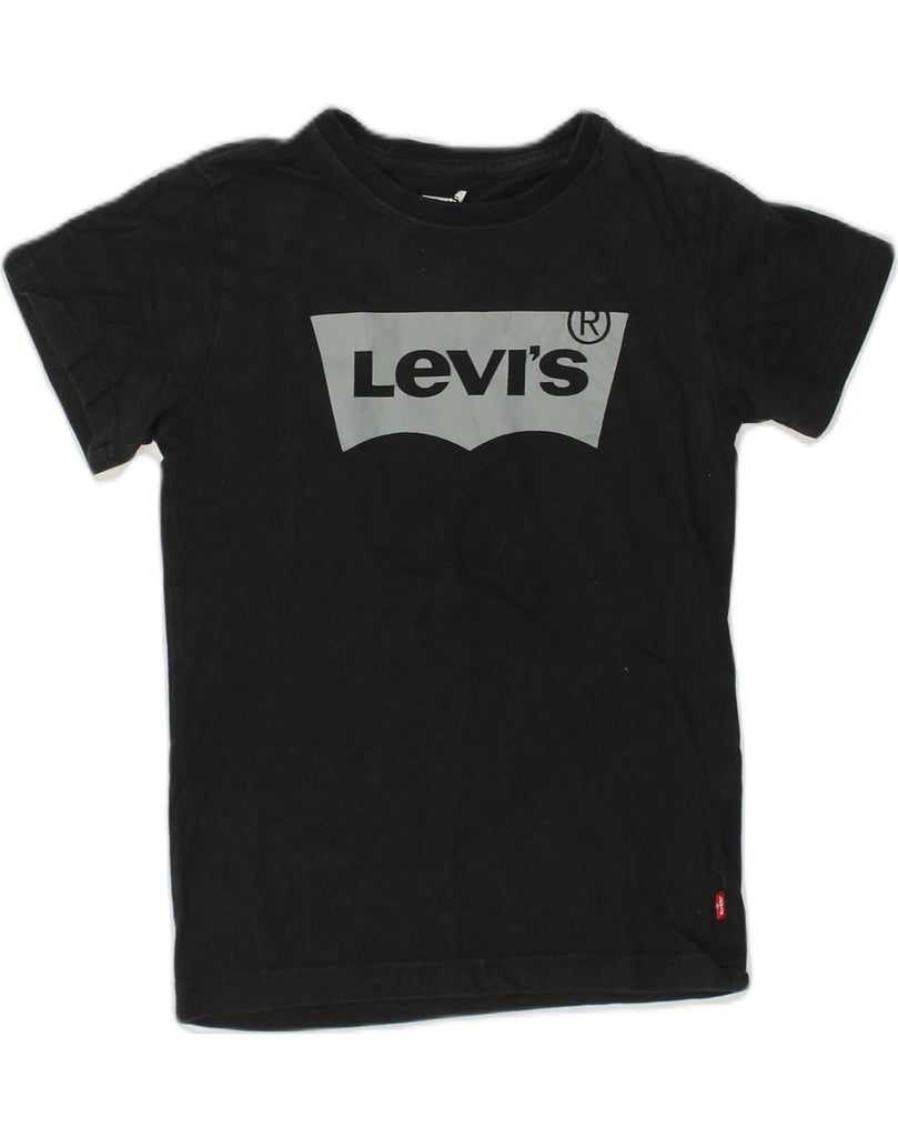 LEVI'S Boys Graphic T-Shirt Top 10-11 Years Large  Black Cotton | Vintage Levi's | Thrift | Second-Hand Levi's | Used Clothing | Messina Hembry 