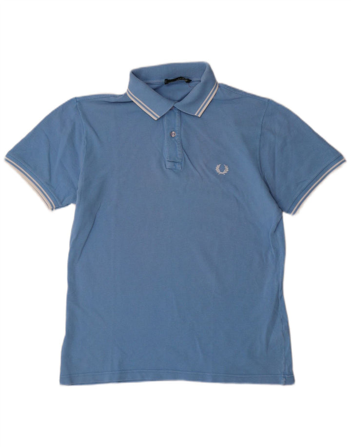 Fred Perry Mens Polo Shirt Medium Blue Cotton