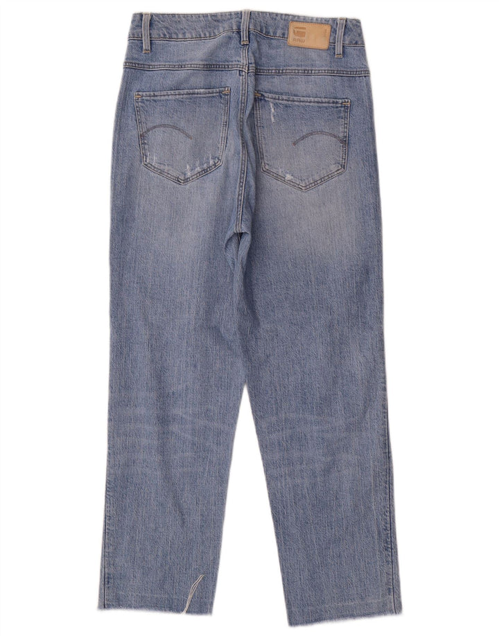 G-Star Womens Distressed Straight Jeans W26 L26 Blue