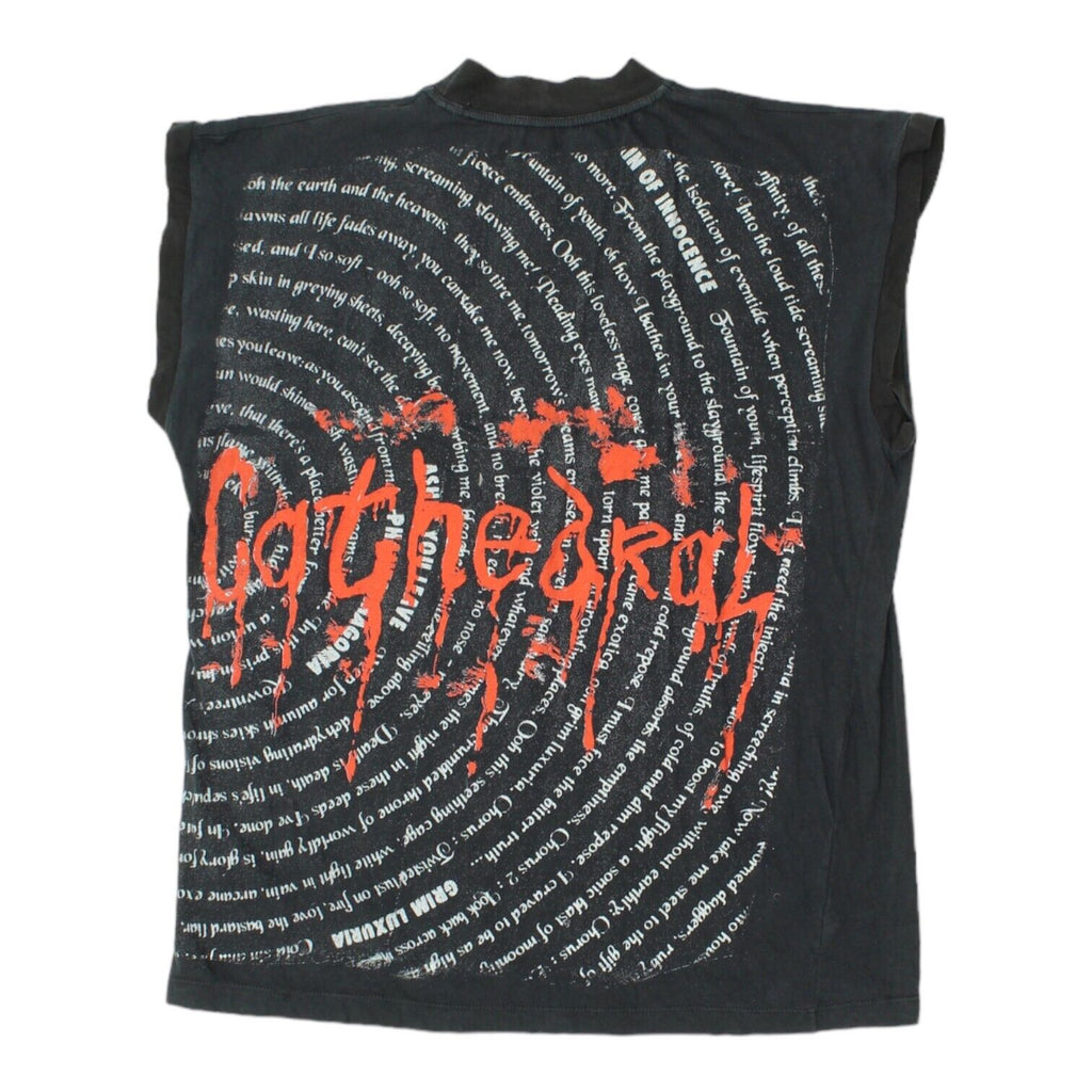 Cathedral Mens Black Sleeveless Tshirt | Vintage Doom Metal Music Band Tee VTG | Vintage Messina Hembry | Thrift | Second-Hand Messina Hembry | Used Clothing | Messina Hembry 
