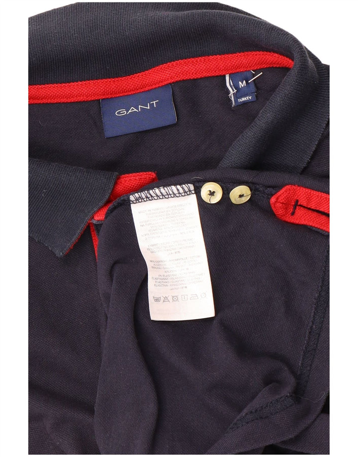 Gant Mens Polo Shirt Medium Navy Blue Cotton