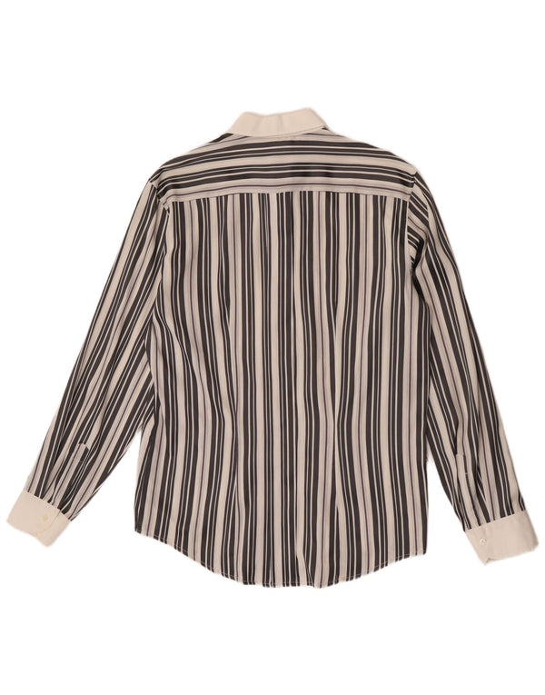 Naracamicie Mens Shirt Large White Striped Polyamide