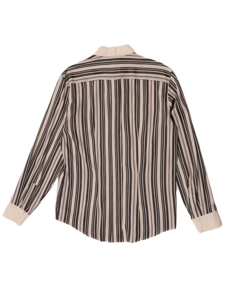 Naracamicie Mens Shirt Large White Striped Polyamide