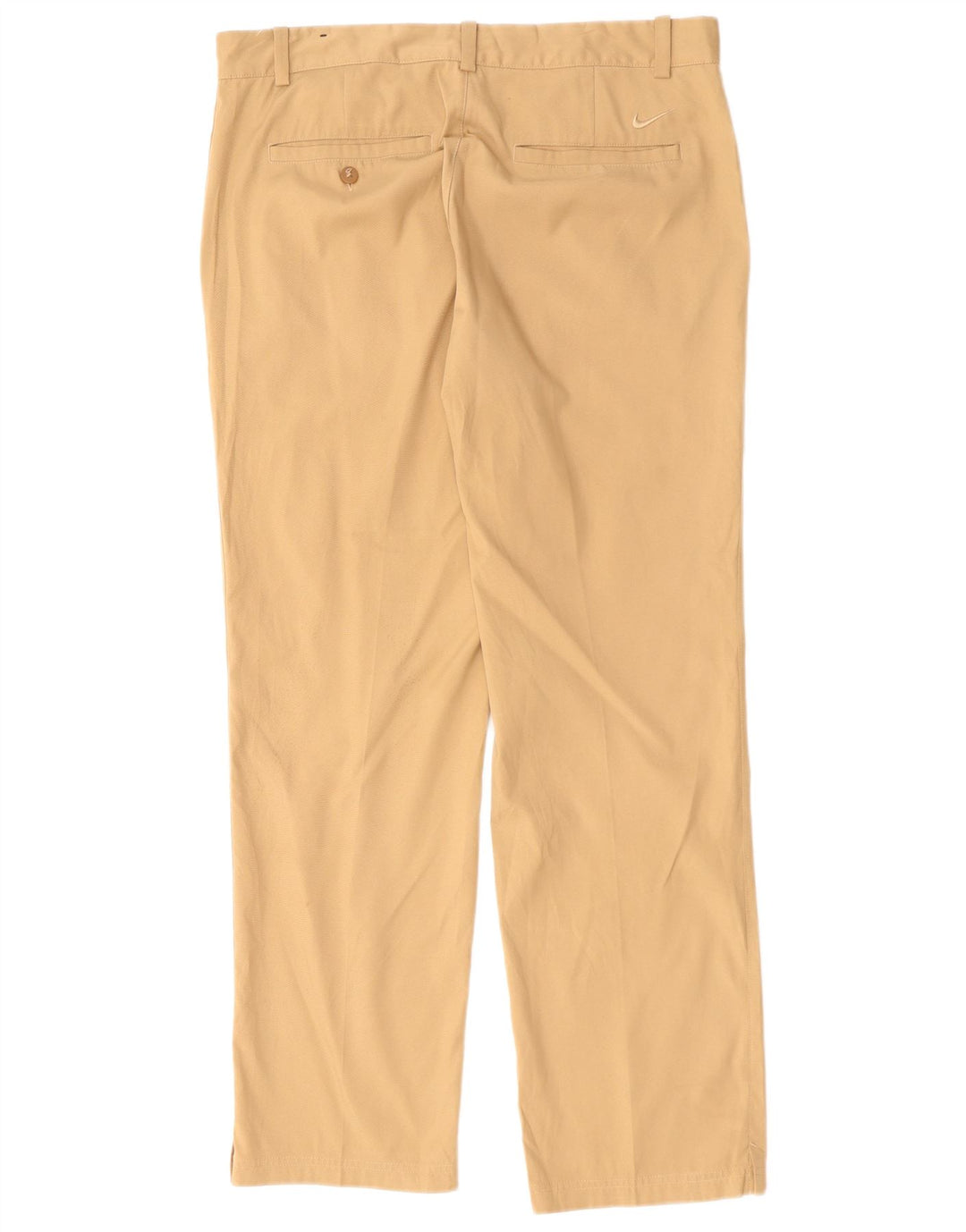 NIKE Mens Dri Fit Straight Chino Trousers W32 L30 Beige Polyester