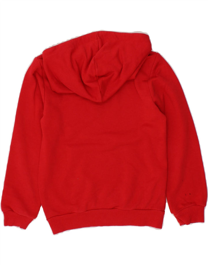 PUMA Boys Graphic Hoodie Jumper 7-8 Years Small Red Vintage Puma and Second-Hand Puma from Messina Hembry 