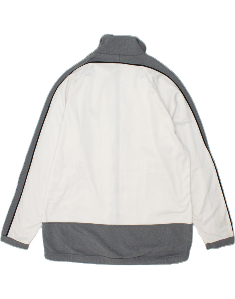 ASICS Mens Graphic Tracksuit Top Jacket Large White Colourblock | Vintage Asics | Thrift | Second-Hand Asics | Used Clothing | Messina Hembry 