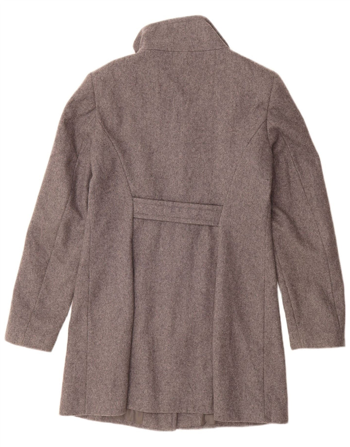 Benetton Womens Overcoat UK 12 Medium Grey Wool