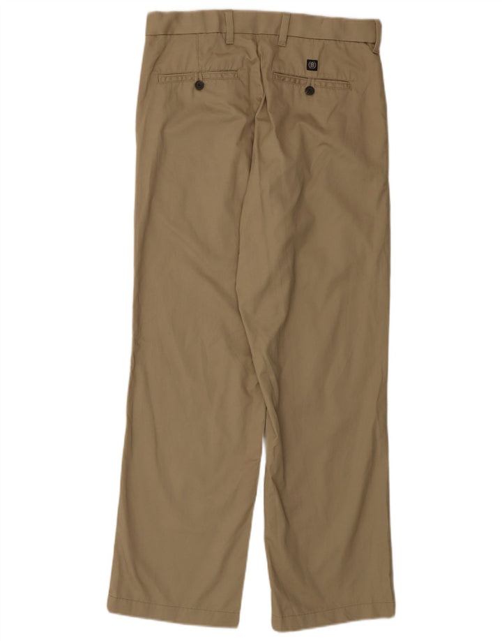 MARKS & SPENCER Mens Straight Chino Trousers W30 L29 Beige Cotton