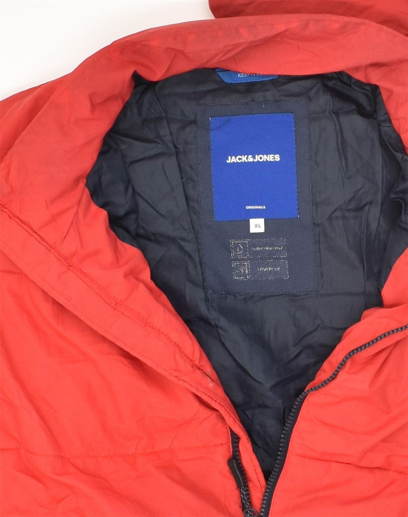 JACK & JONES Mens Padded Jacket UK 42 XL Red Polyester | Vintage Jack & Jones | Thrift | Second-Hand Jack & Jones | Used Clothing | Messina Hembry 