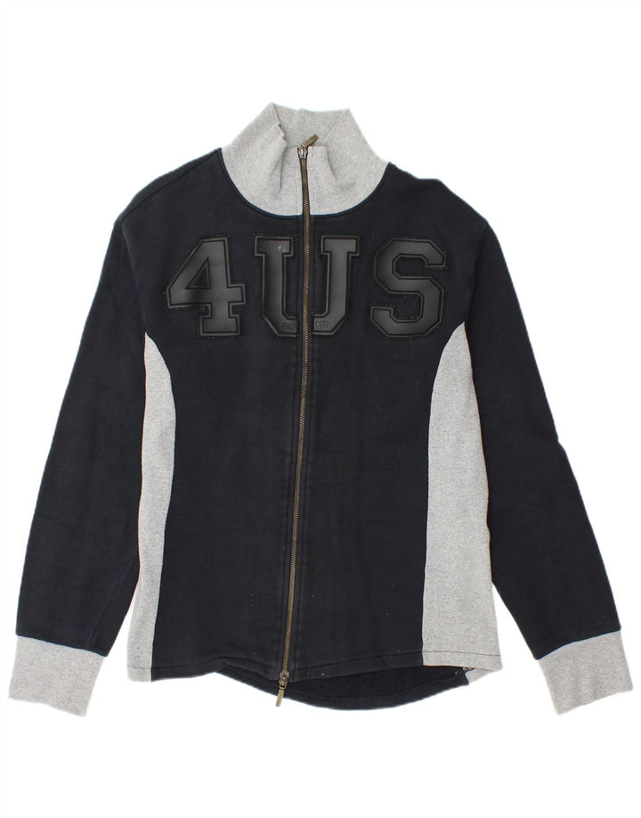 Cesare Paciotti 4US Womens Tracksuit Top Jacket UK 14 Large Navy Blue