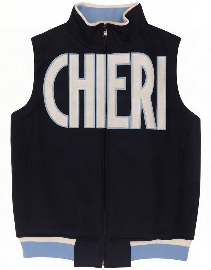 Kappa Mens Graphic Tracksuit Top Jacket Small Navy Blue Colourblock