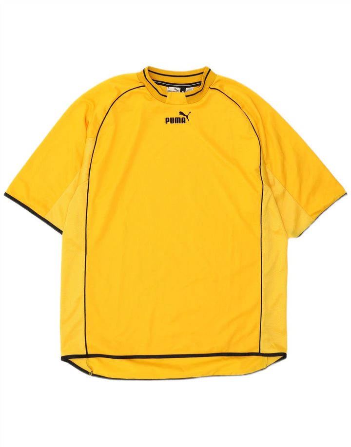 Puma Mens T-Shirt Top XL Yellow