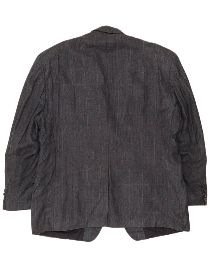 Chaps Mens 2 Button Blazer Jacket UK 42 XL Navy Blue Check