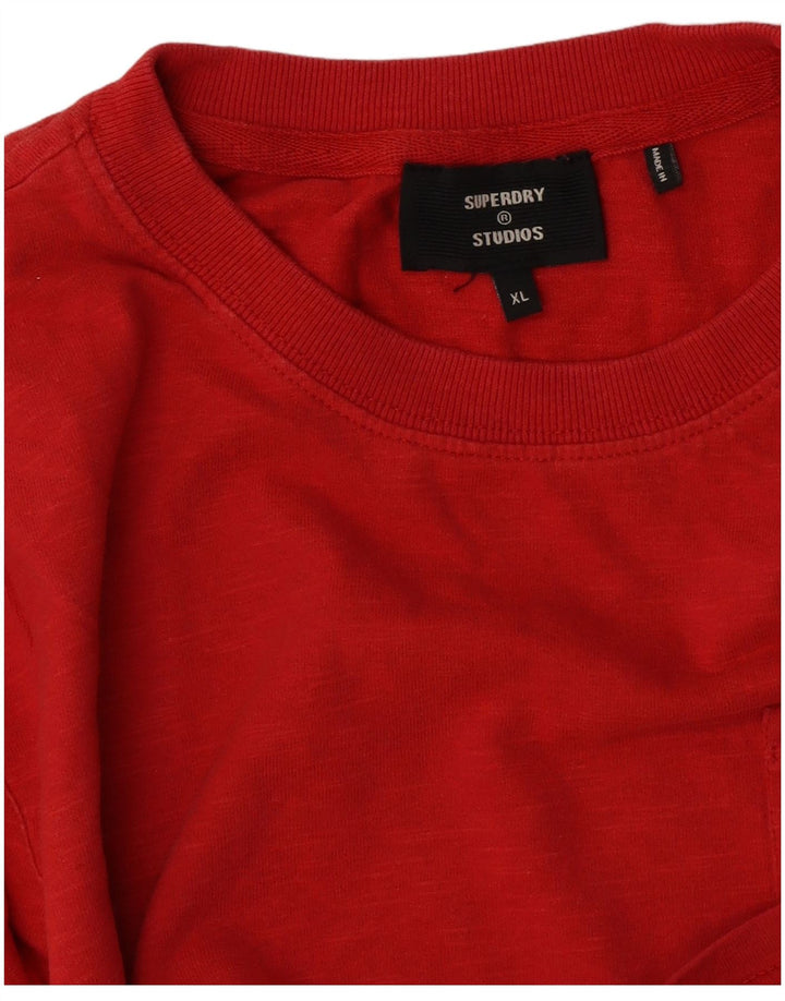 Superdry Mens Regular Fit T-Shirt Top XL Red