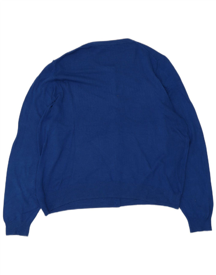 Marks & Spencer Womens Cardigan Sweater UK 20 2XL Blue Viscose