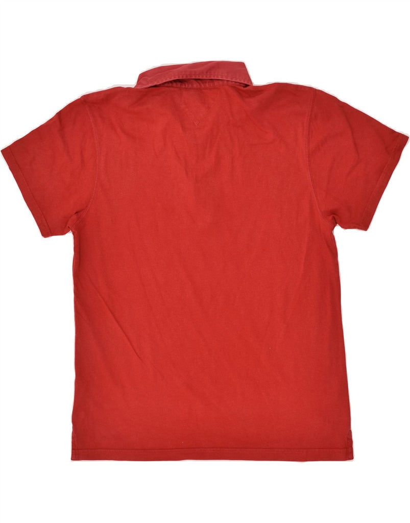 TOMMY HILFIGER Mens Graphic Polo Shirt Large Red Cotton | Vintage Tommy Hilfiger | Thrift | Second-Hand Tommy Hilfiger | Used Clothing | Messina Hembry 