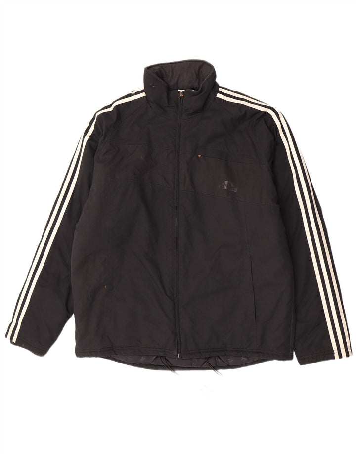 Adidas Mens Windbreaker Jacket UK 38 Medium Black Polyamide