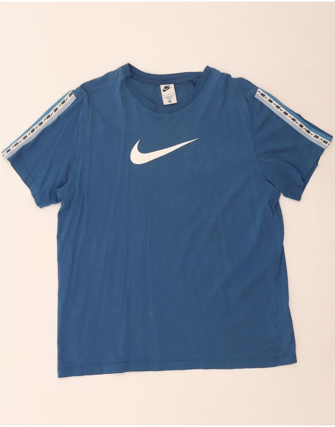 NIKE Mens Graphic T-Shirt Top XL Blue Cotton