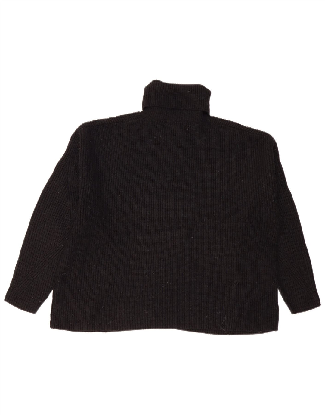 Marks & Spencer Womens Oversized Roll Neck Jumper Sweater UK 16 Large Black