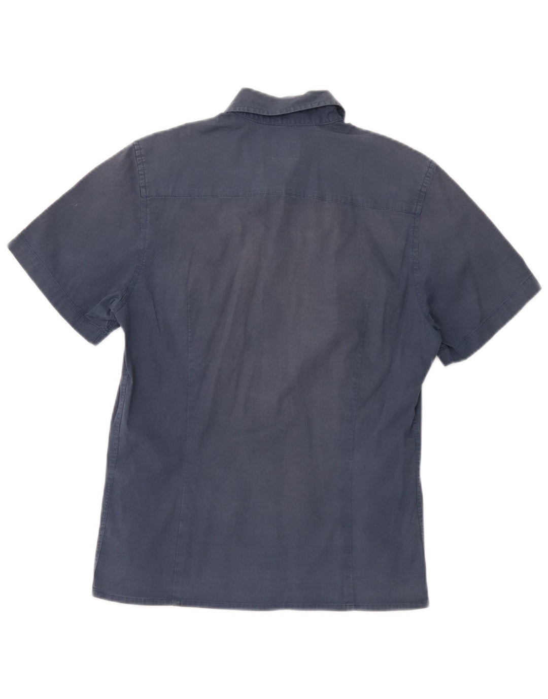 Calvin Klein Jeans Mens Short Sleeve Shirt Medium Navy Blue Cotton