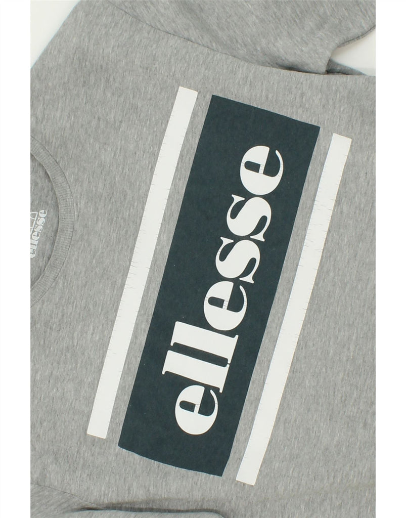 ELLESSE Mens Graphic Sweatshirt Jumper Large Grey Cotton Vintage Ellesse and Second-Hand Ellesse from Messina Hembry 