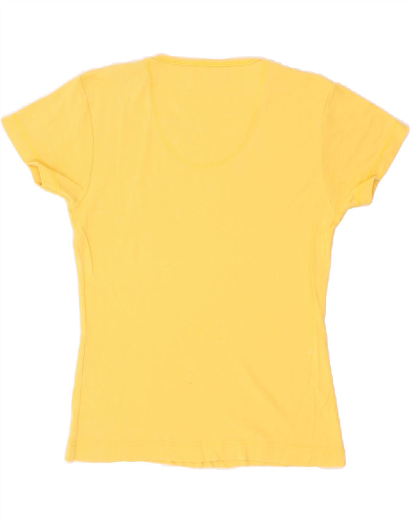 LEE Womens T-Shirt Top UK 12 Medium Yellow | Vintage Lee | Thrift | Second-Hand Lee | Used Clothing | Messina Hembry 