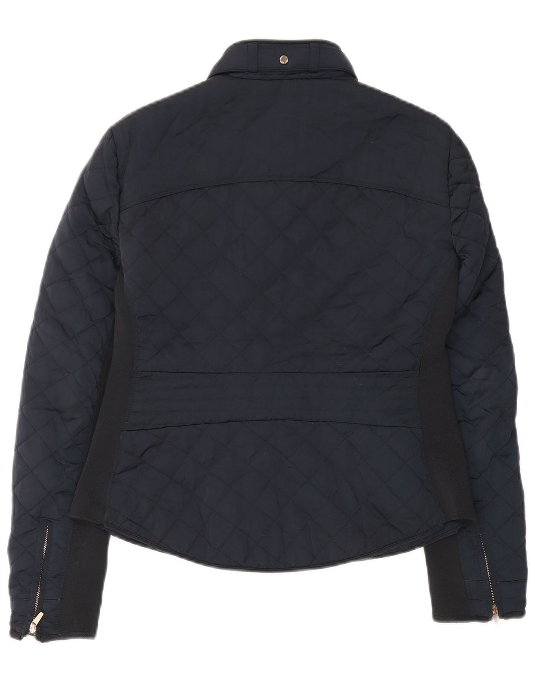 Zara Womens Quilted Jacket UK 14 Large Navy Blue