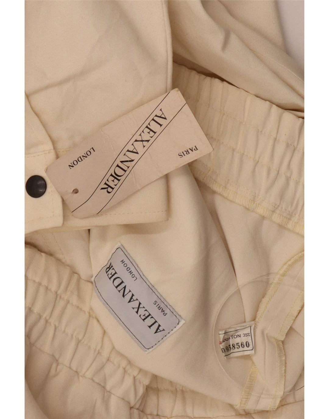 Alexander Mens Bomber Jacket IT 54 2XL Off White Cotton