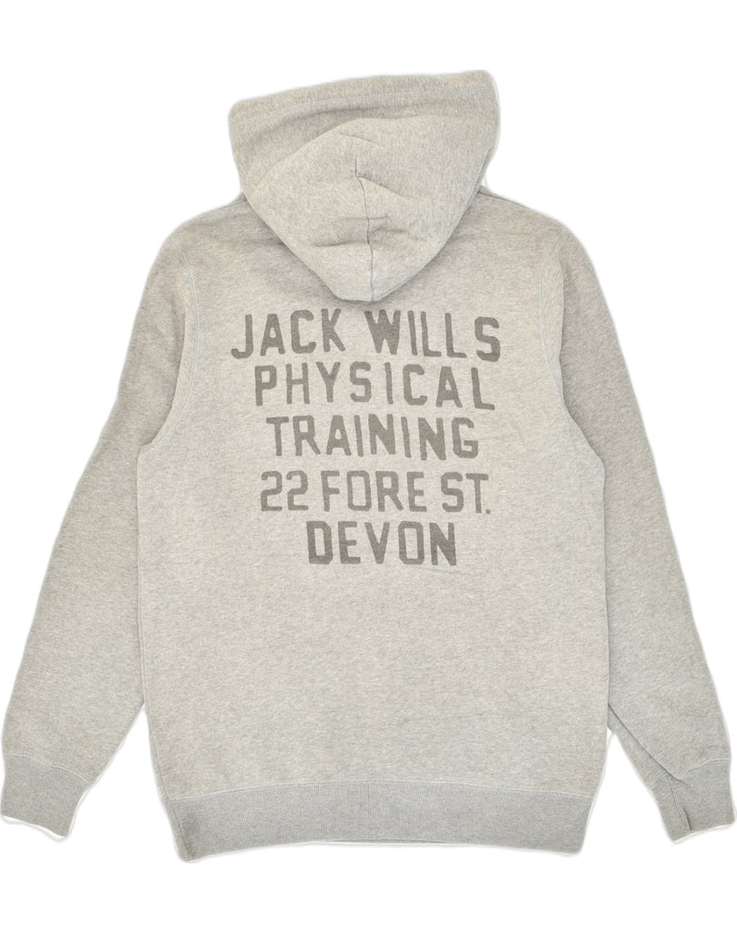 JACK WILLS Mens Graphic Hoodie Jumper XS Grey Cotton | Vintage Jack Wills | Thrift | Second-Hand Jack Wills | Used Clothing | Messina Hembry 