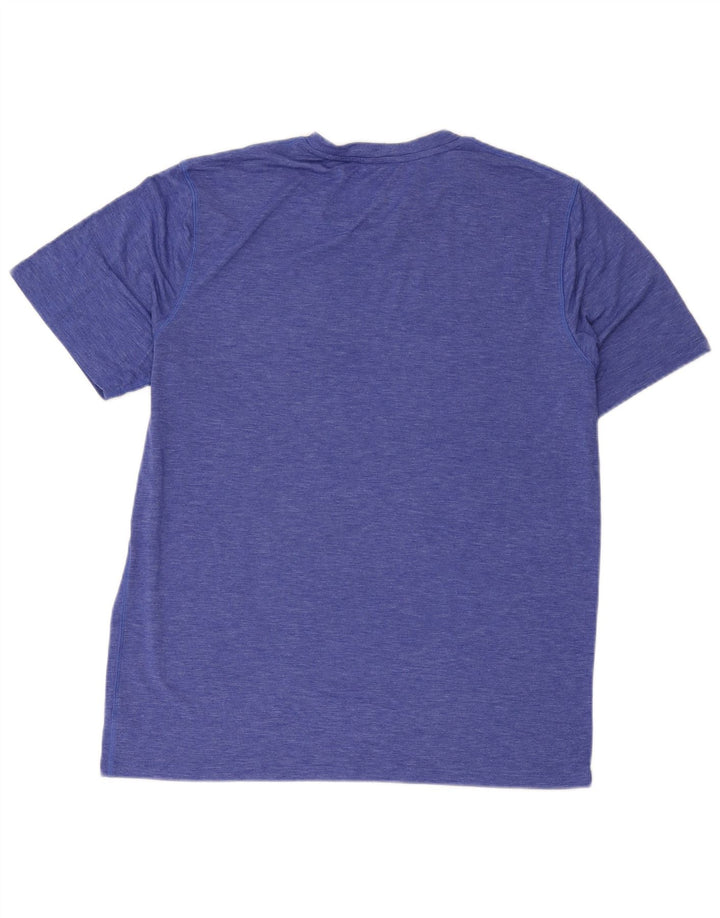 Champion Mens T-Shirt Top Large Blue Flecked Polyester