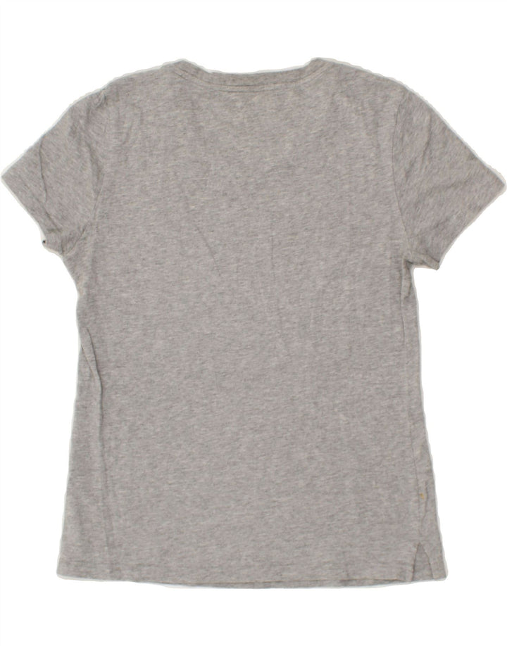 ADIDAS Womens Graphic T-Shirt Top UK 12 Medium Grey Cotton Vintage Adidas and Second-Hand Adidas from Messina Hembry 