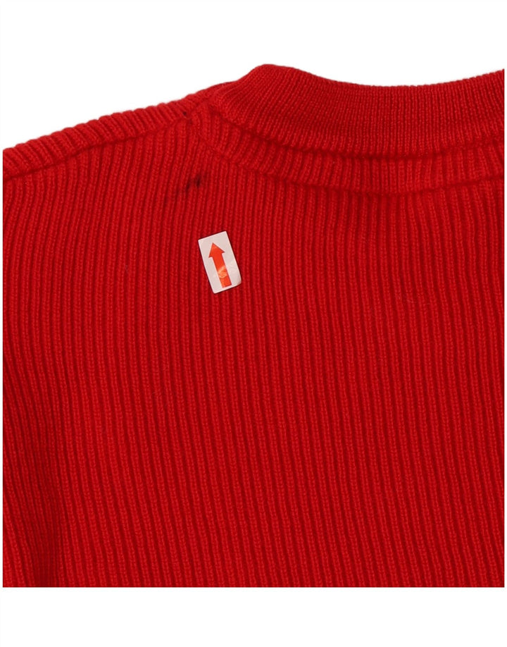 Marina Yachting Mens Crew Neck Jumper Sweater Small Red Virgin Wool