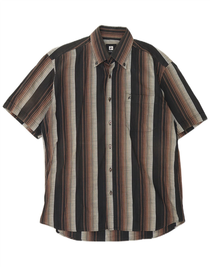 Roccobarocco Mens Shirt Size 40 15 3/4 Medium Multicoloured Striped