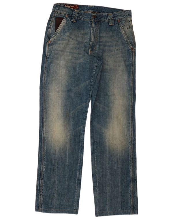 Marlboro Classics Mens Straight Jeans W33 L34 Blue Cotton